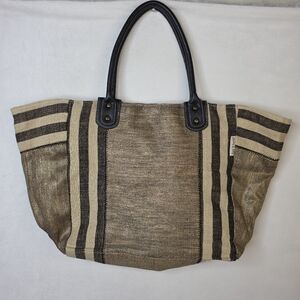 Sun n sand large cotton zipper beach‎ tote bag.